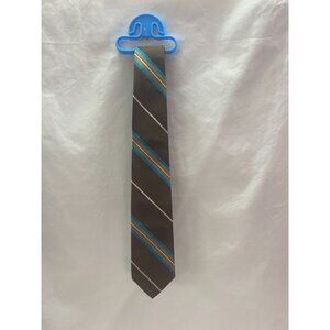 Towncraft Brown & Tan Stripe Silk Tie